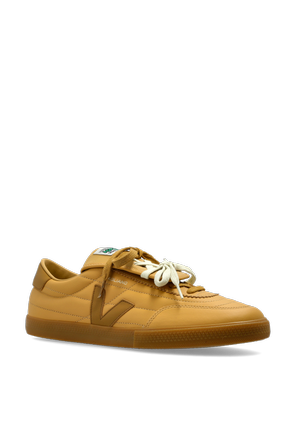Veja Brown-beige leather low-top sneakers