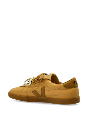 Veja Brown-beige leather low-top sneakers