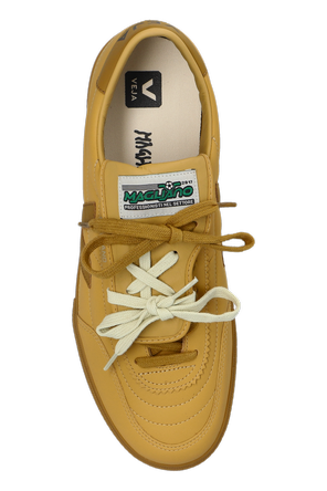 Veja Brown-beige leather low-top sneakers