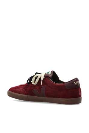 Veja Burgundy low-top trainers