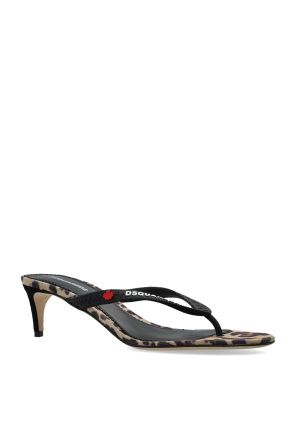 Dsquared2 Klapki na obcasie z logo
