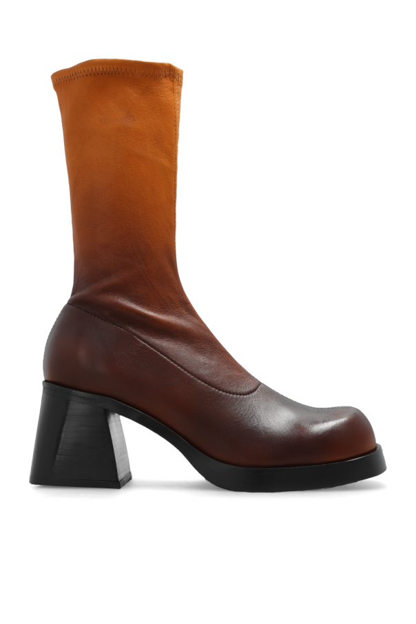 Miista ‘Elke’ heeled ankle boots in leather