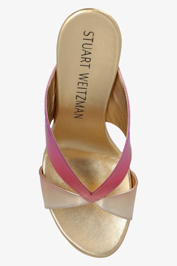 stuart weitzman rose gold sandals