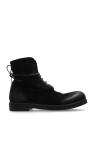 Marsell BLACK Leather ankle boots 'Zucca Zeppa Lace Up'