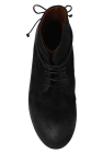 Marsell BLACK Leather ankle boots 'Zucca Zeppa Lace Up'