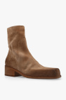 Marsell BROWN ‘Cassello’ heeled ankle boots in suede