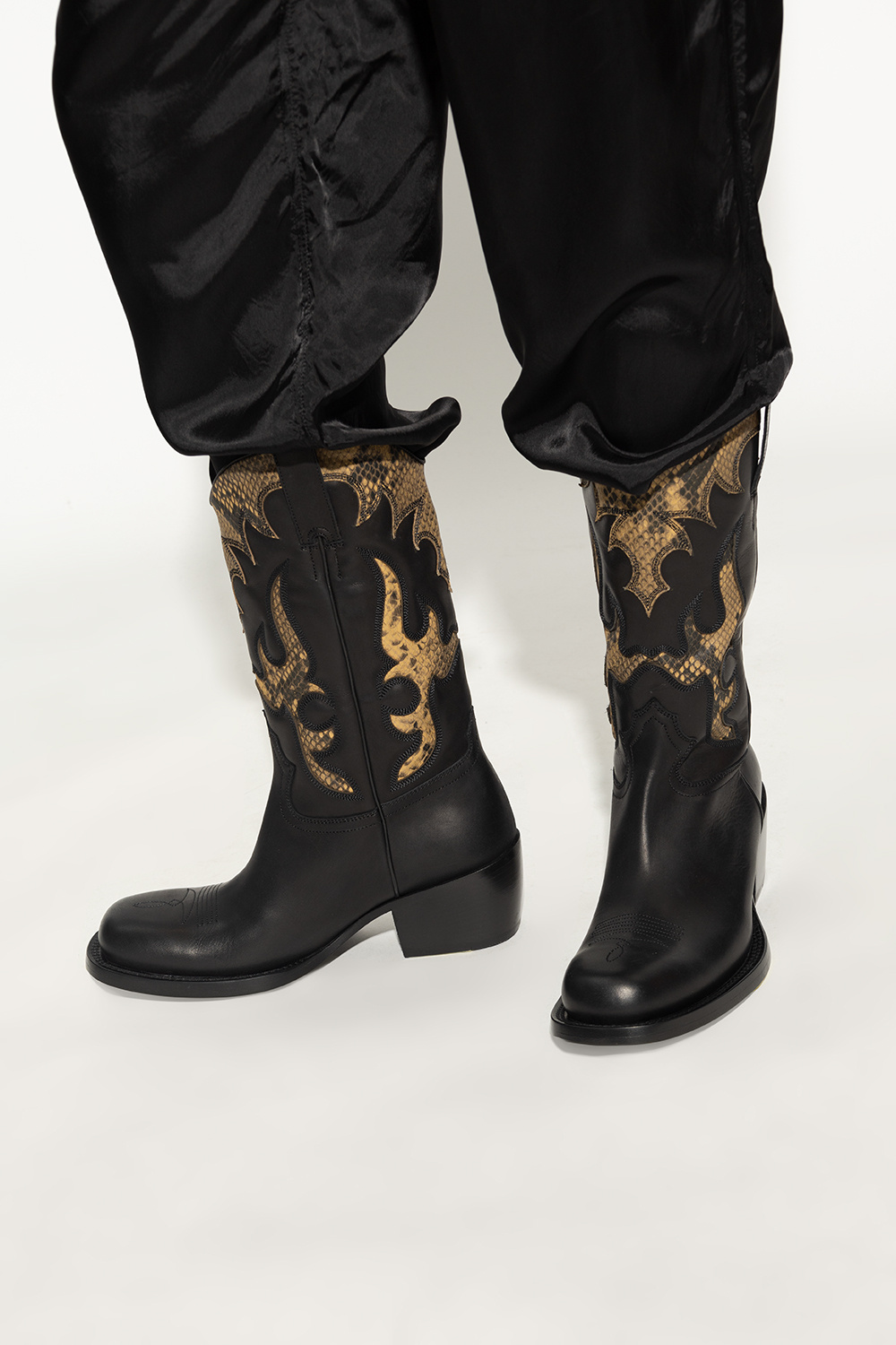 Dries Van Noten Leather cowboy boots