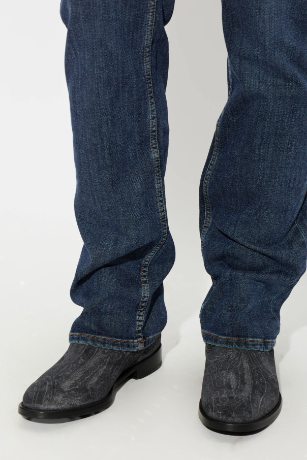 Etro Suede Chelsea boots