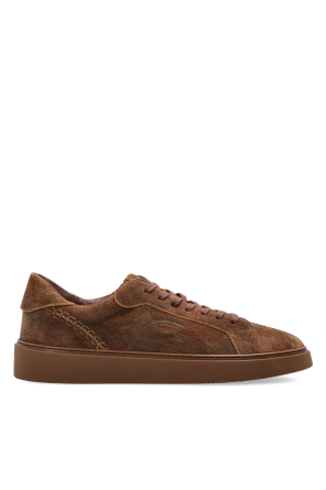Suede sports shoes