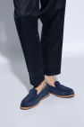 Bally NAVY BLUE Suede moccasins