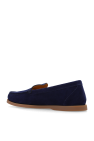 Bally NAVY BLUE Suede moccasins
