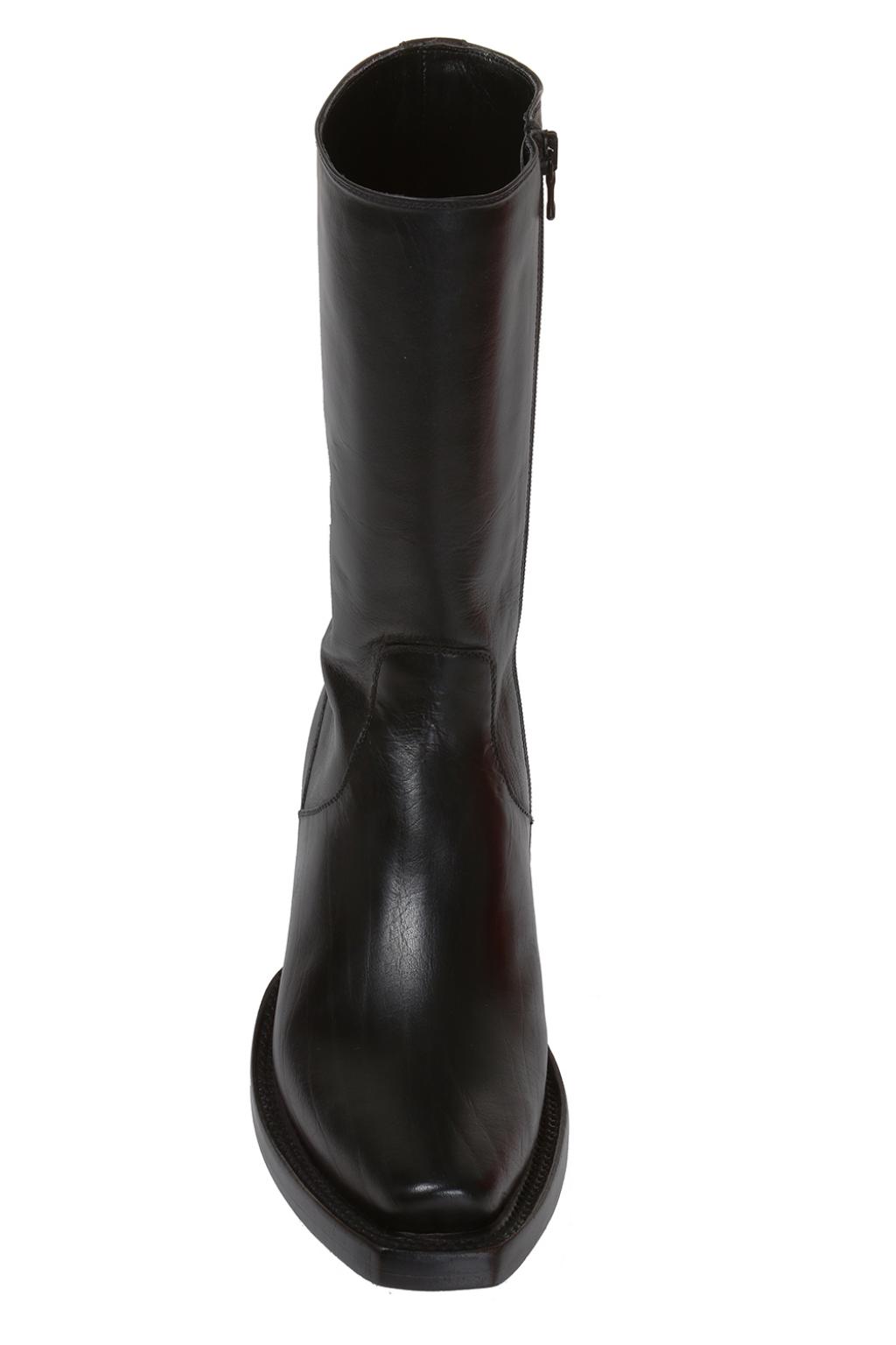 Balenciaga Calfskin Bistrot Boots 39 Black