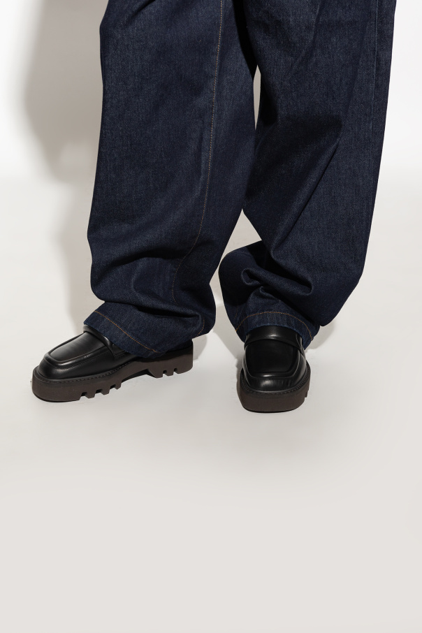 zapatillas de running Salomon constitución media pie normal apoyo talón talla 46.5 Leather loafers