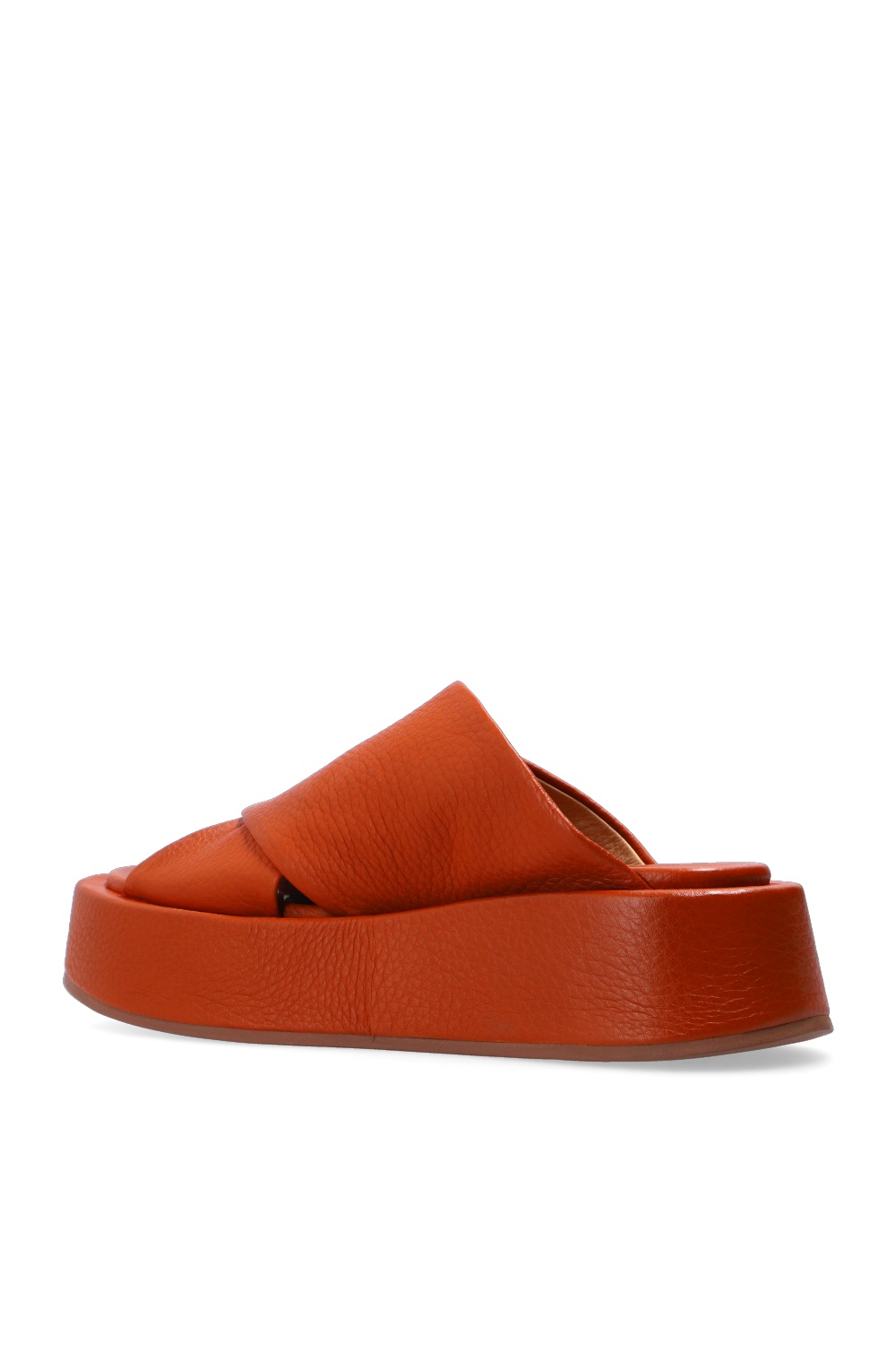 Marsell Leather platform slides