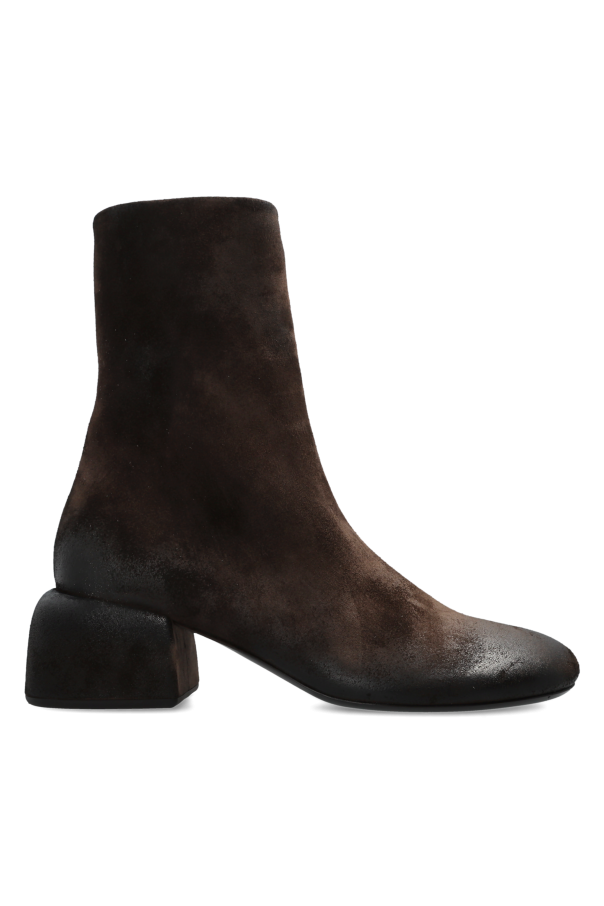 Suede heeled ankle boots 