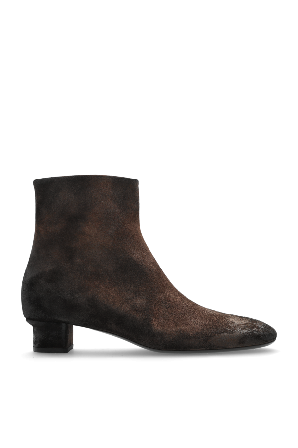 Suede heeled ankle boots od Marsell