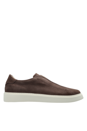 Suede sports shoes