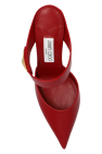 Jimmy Choo RED ‘Nell’ heeled mules