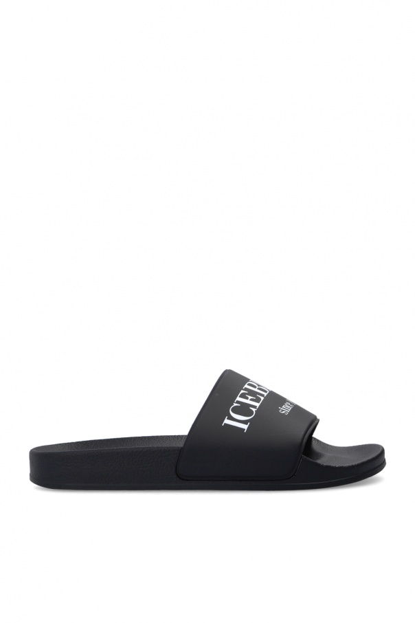 Black Slides with logo Iceberg - Vitkac GB