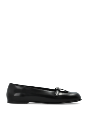 Leather ballet flats