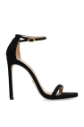 Stuart Weitzman BLACK ‘Nudist’ heeled sandals