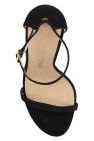 Stuart Weitzman BLACK ‘Nudist’ heeled sandals