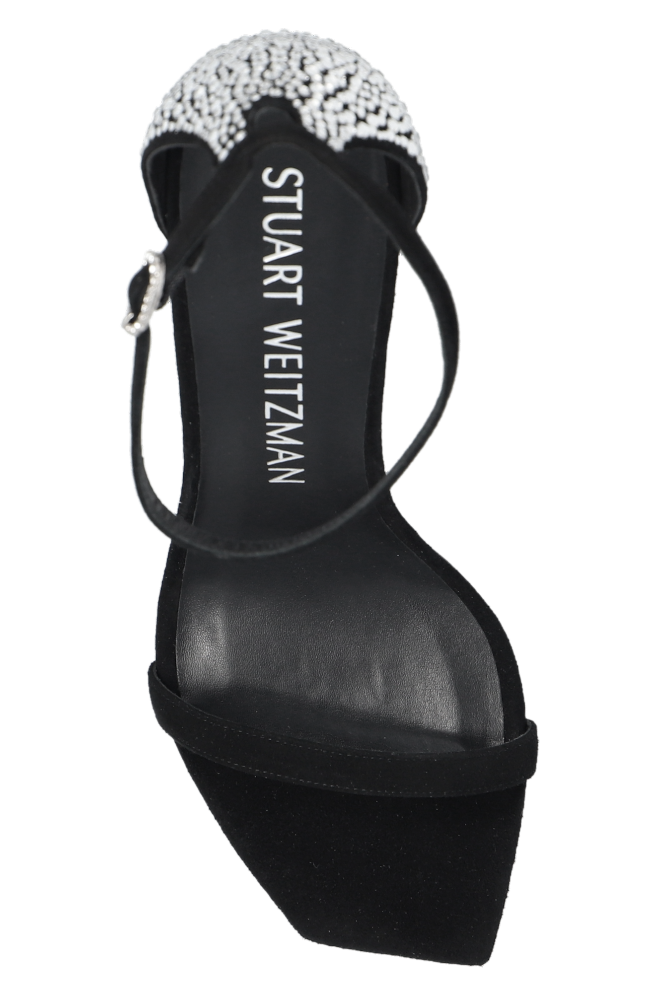 Stuart Weitzman ‘Nudistcurve Royale’ suede heeled sandals