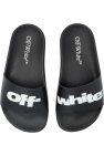 Off-White Kids BLACK Rubber sandals with logo