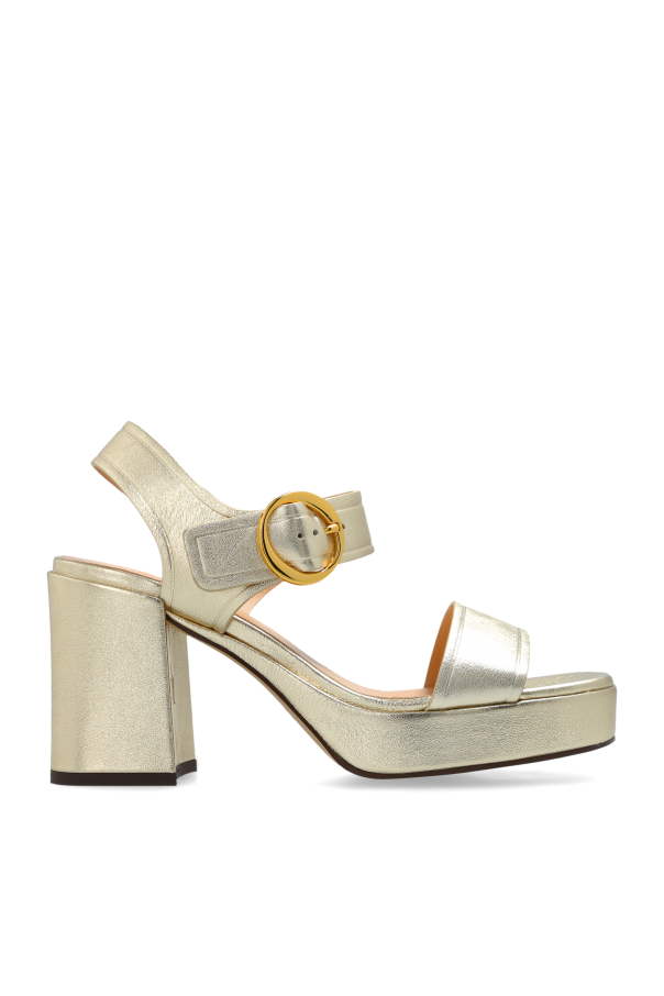 Odissi Leather heeled sandals