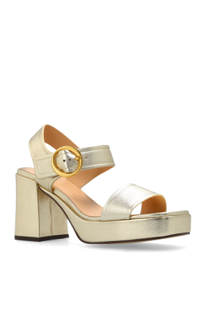 Odissi Leather heeled sandals