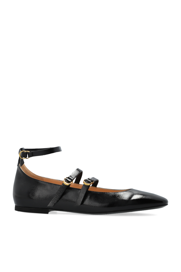 Odissi Leather Ballerinas