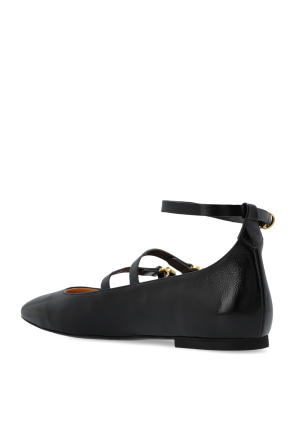 Odissi Leather Ballerinas