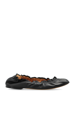 Leather ballet flats