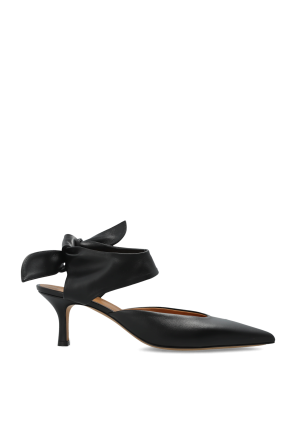 Leather heeled shoes