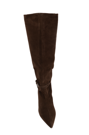 Odissi Suede wedge-heeled boots