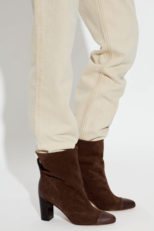 Odissi Suede heeled ankle boots