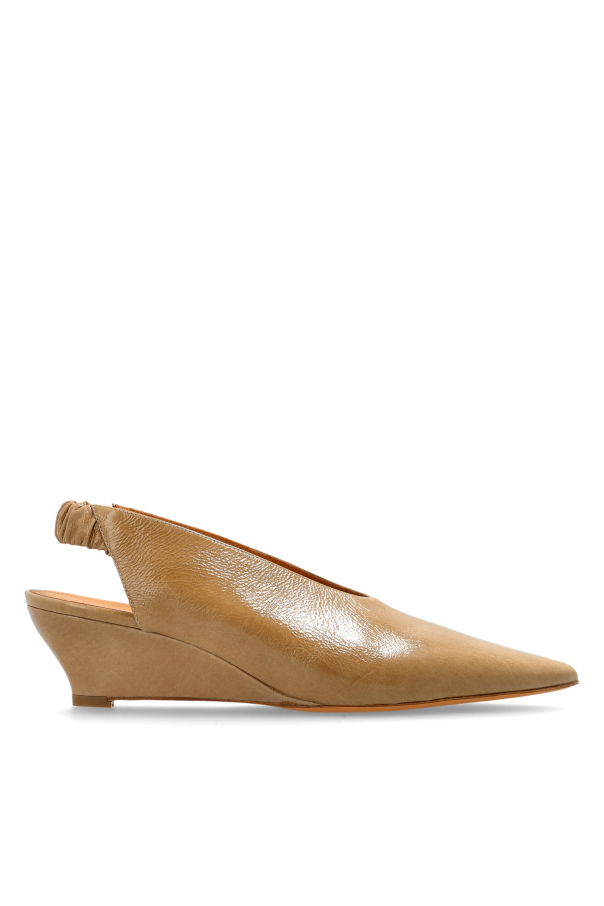 Leather wedge shoes od Odissi