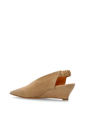 Odissi Leather wedge shoes