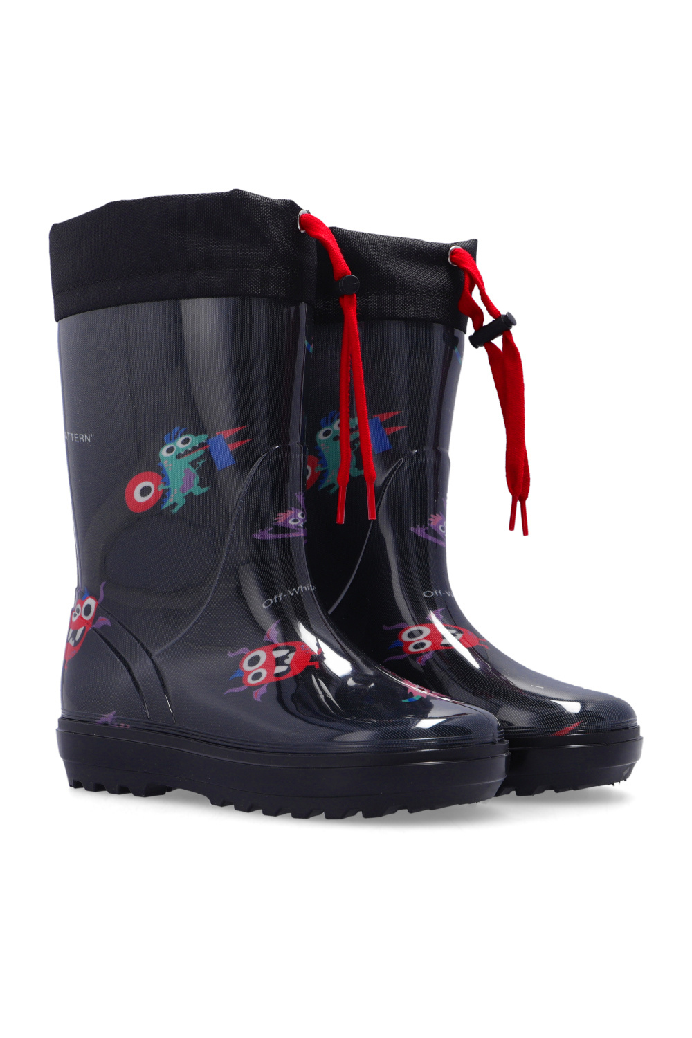 Off-White Kids Rain boots with monster