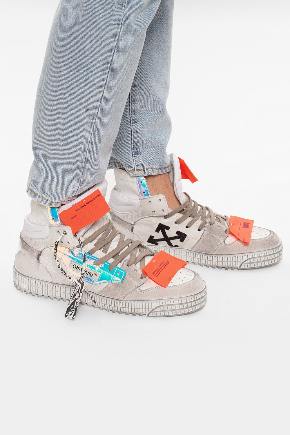 off white sneakers off court