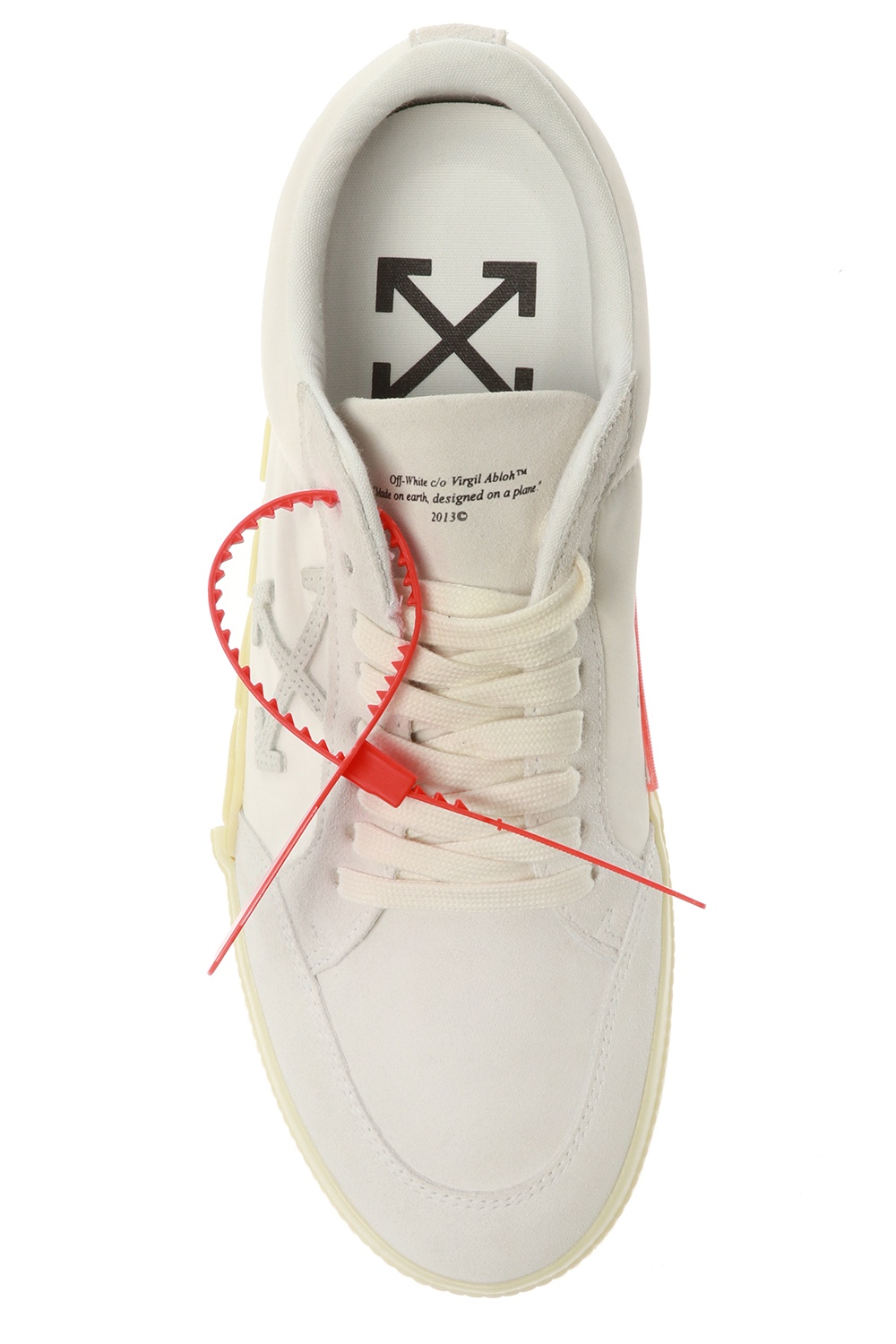 off white low vulcanized sneakers beige