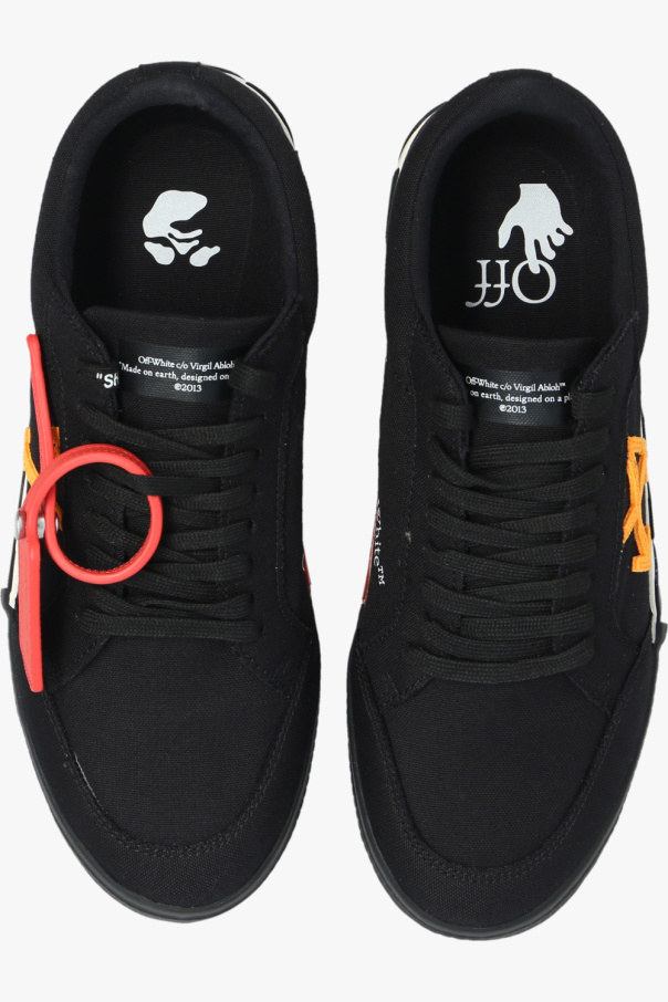 Off-White c/o Virgil Abloh Black Suede Low Vulcanized Sneakers for