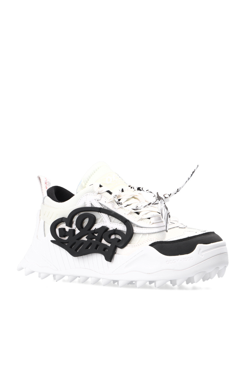 Off-White Dolce & Gabbana logo-print mesh-panelled sneakers Bianco