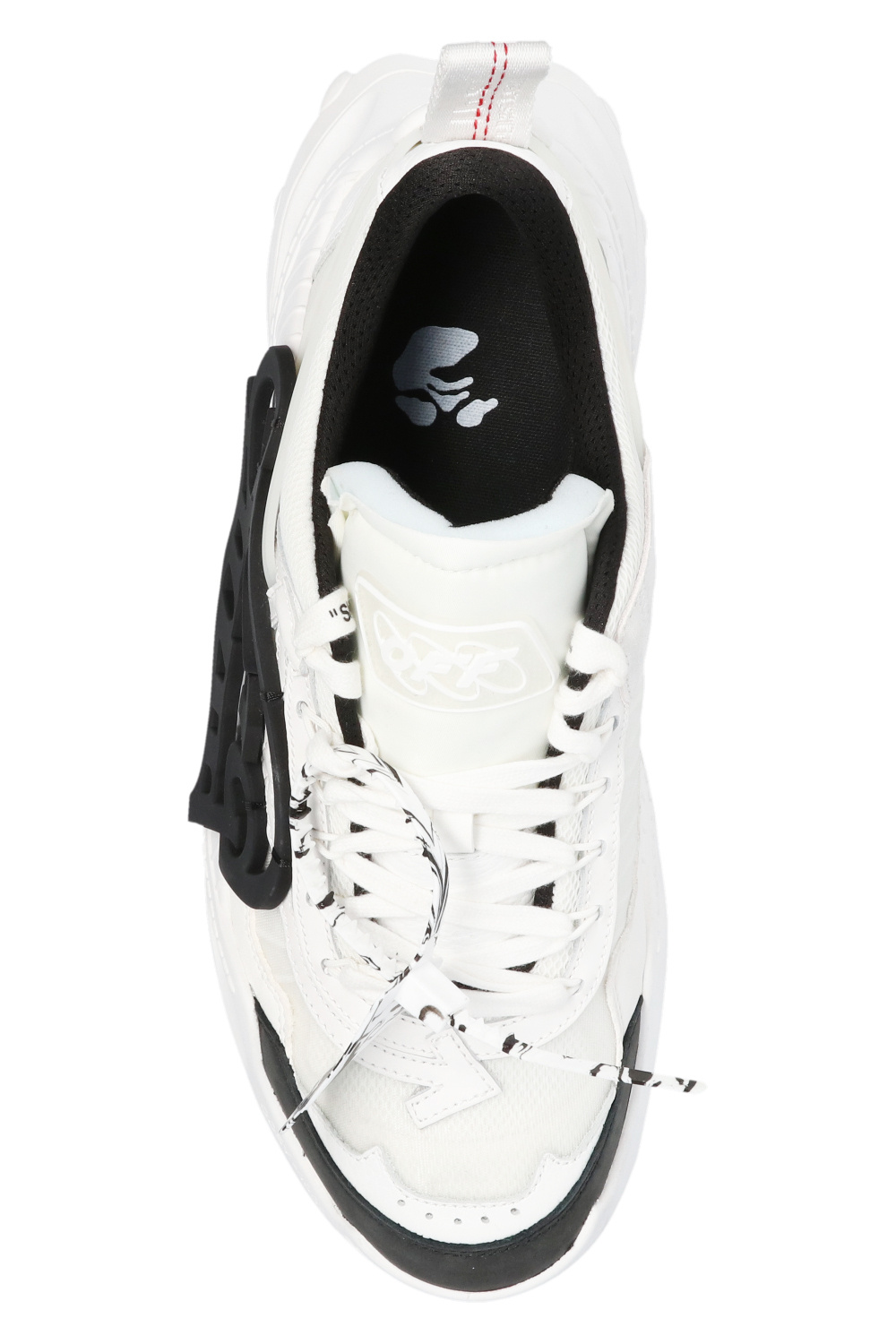 Off-White Dolce & Gabbana logo-print mesh-panelled sneakers Bianco