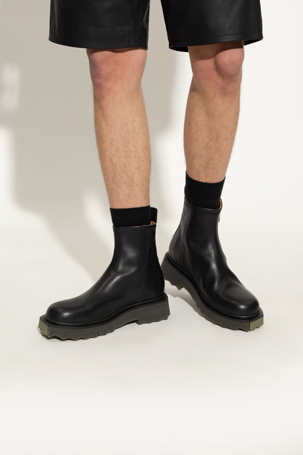 Off-White ‘Sponge’ leather ankle boots