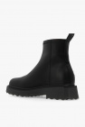 Off-White BLACK ‘Sponge’ leather ankle boots