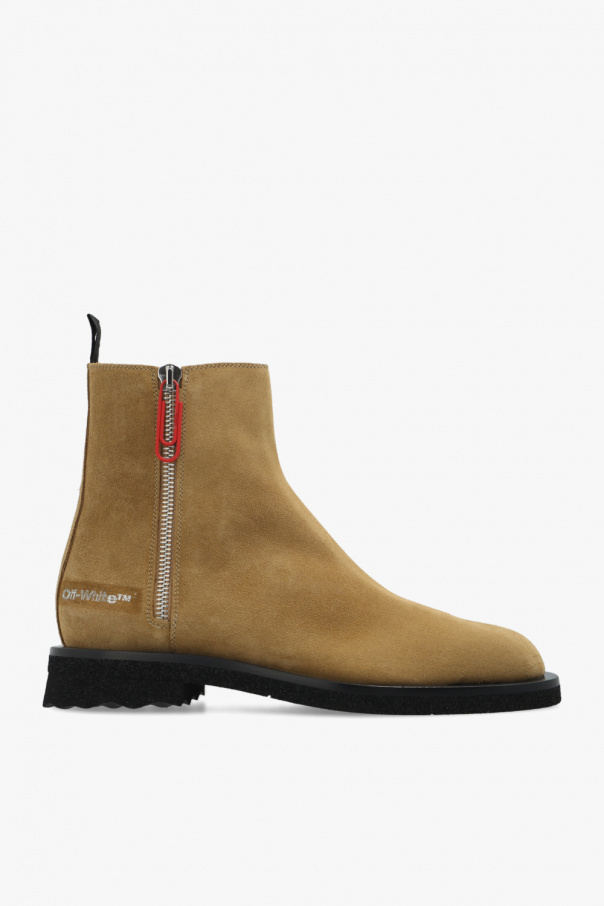 Off-White timberland nubuck 6 inch double collar boots olive