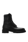 Off-White BLACK Leather combat boots