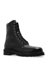Off-White BLACK Leather combat boots