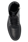 Off-White BLACK Leather combat boots